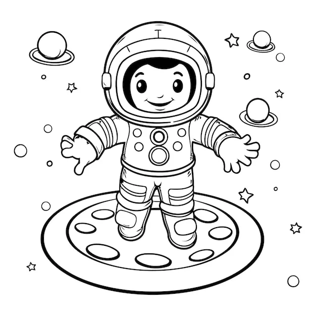 Dibujos para colorear e imprimir Astronaut