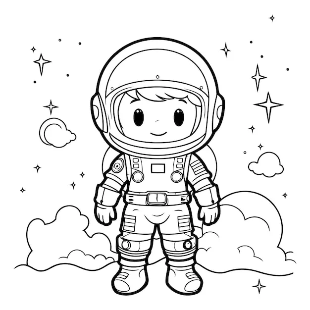 Dibujos para colorear e imprimir Astronaut