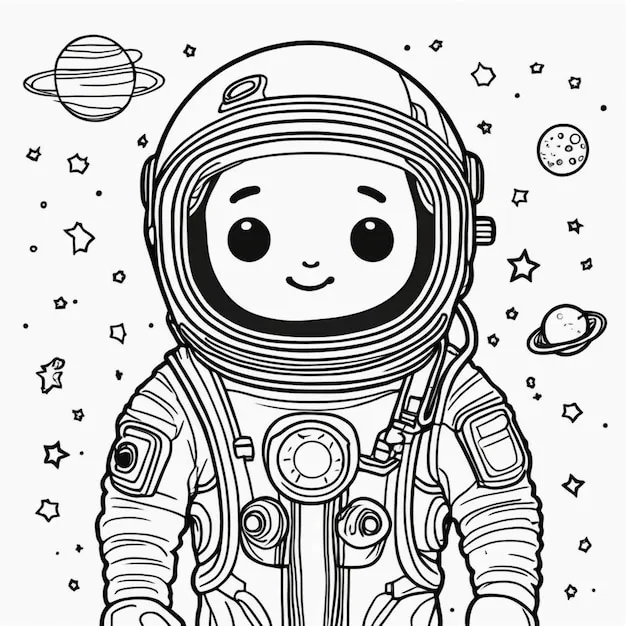 Dibujos para colorear e imprimir Astronaut