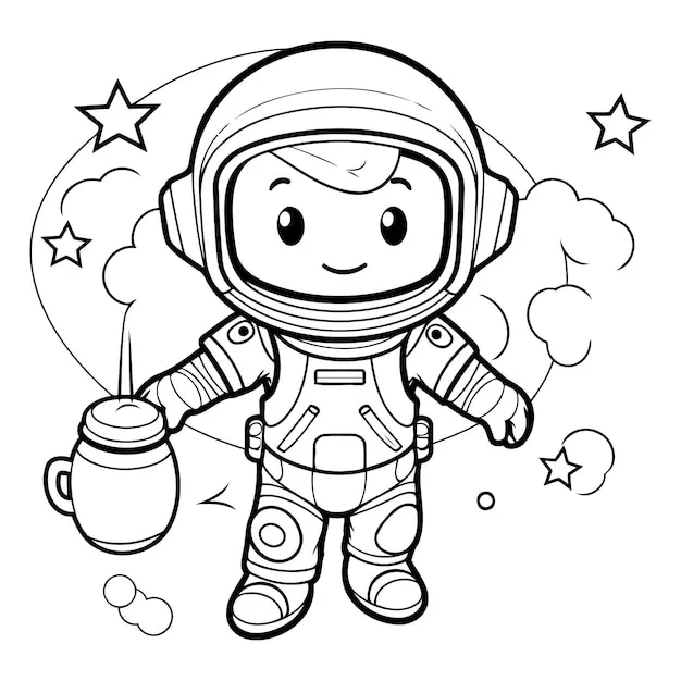 Dibujos para colorear e imprimir Astronaut