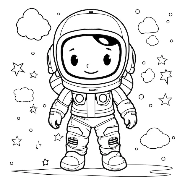 Dibujos para colorear e imprimir Astronaut