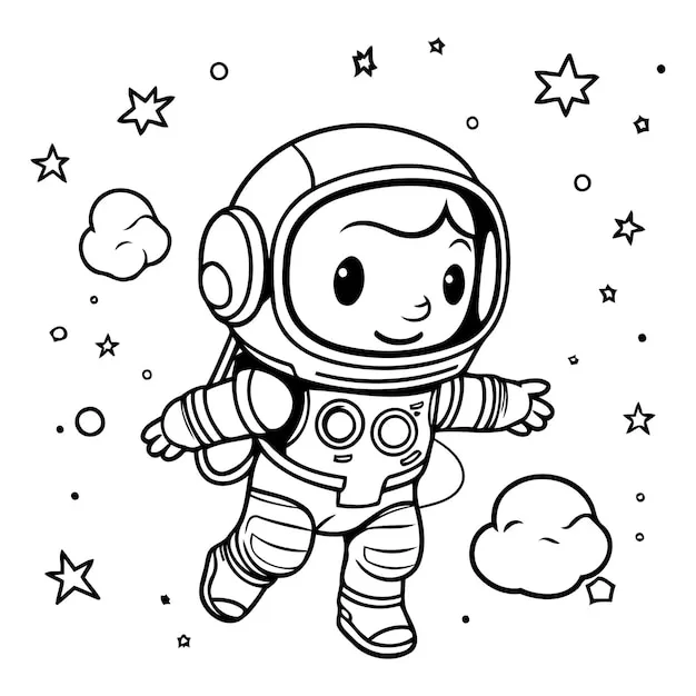 Dibujos para colorear e imprimir Astronaut