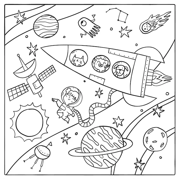 Dibujos para colorear e imprimir Astronaut