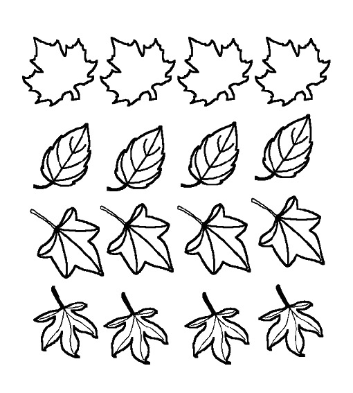 Dibujos para colorear e imprimir Autumn Leaves