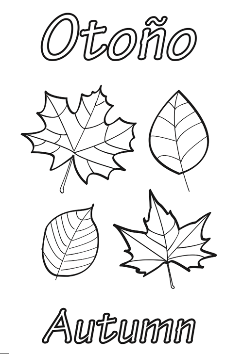 Dibujos para colorear e imprimir Autumn Leaves