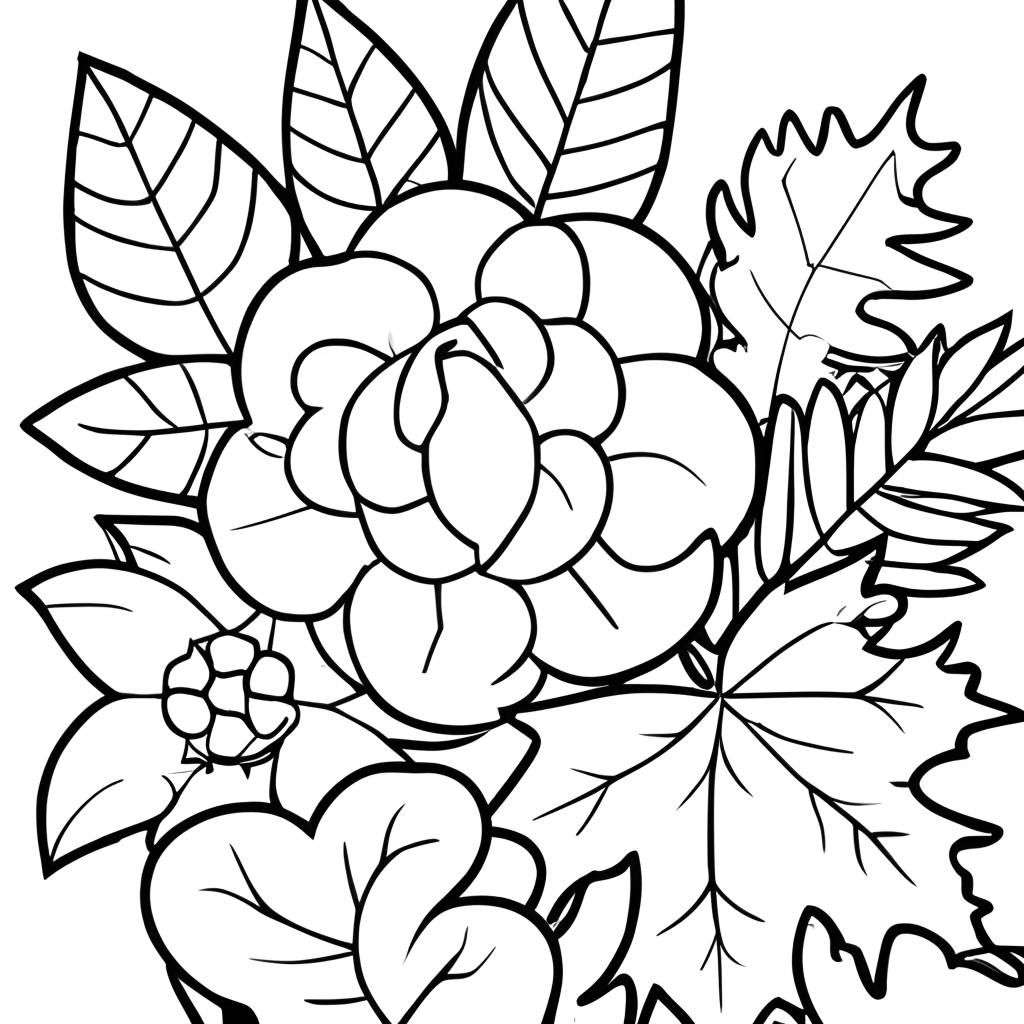 Dibujos para colorear e imprimir Autumn Leaves