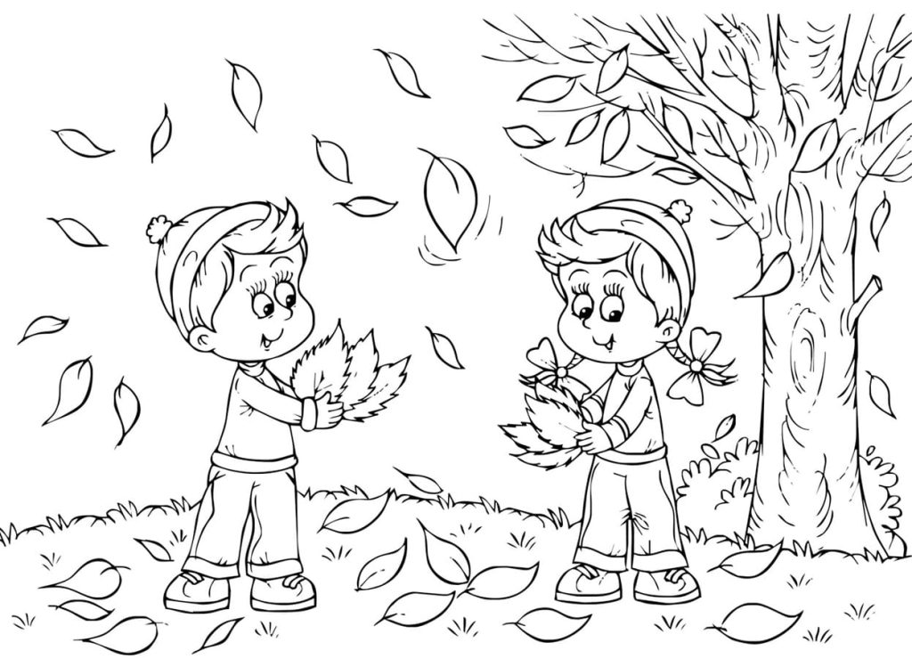 Autumn Leaves coloring page 2