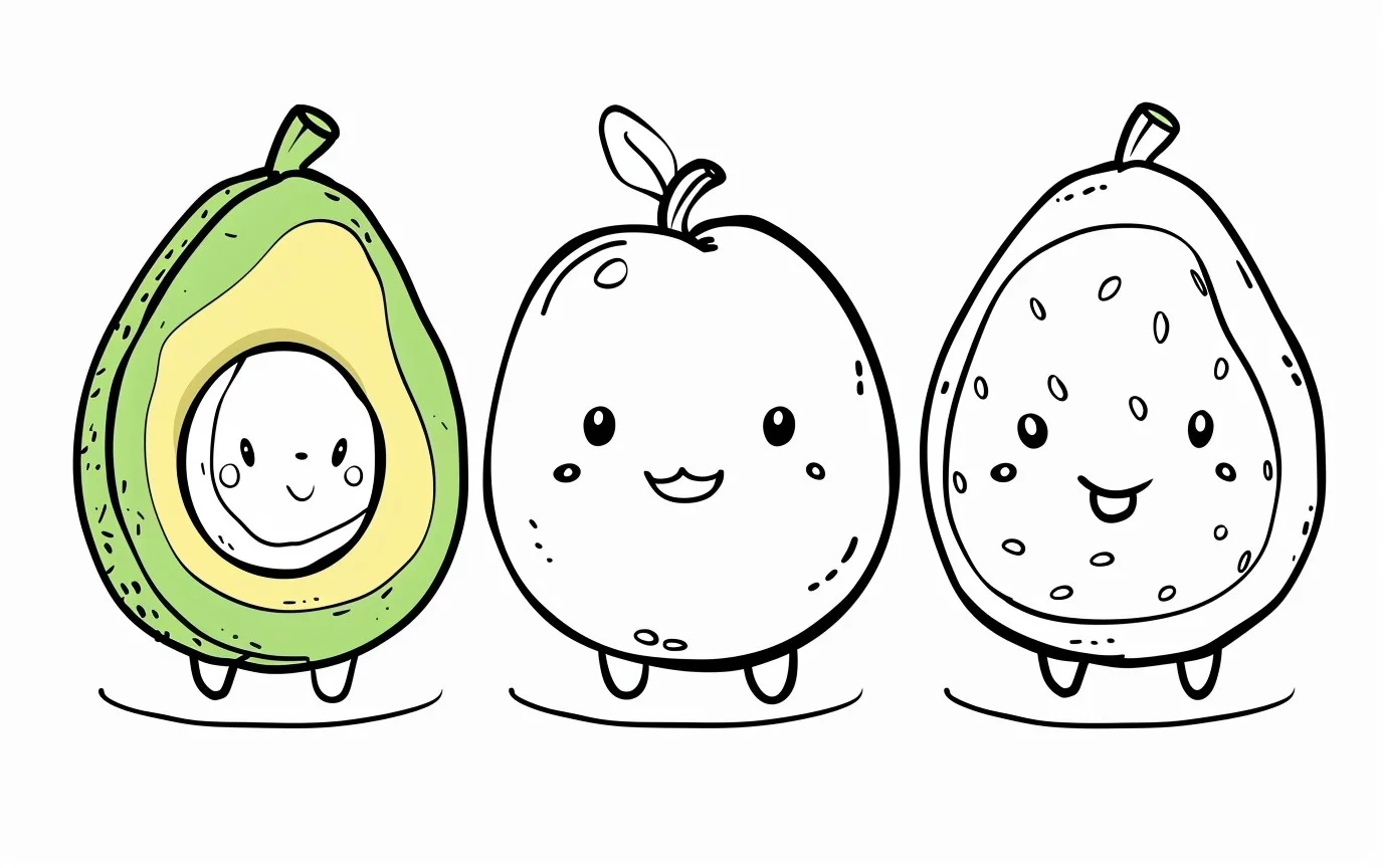 Dibujos para colorear e imprimir Avocado