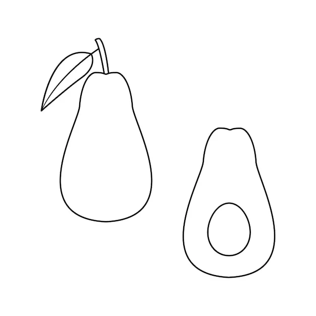 Dibujos para colorear e imprimir Avocado