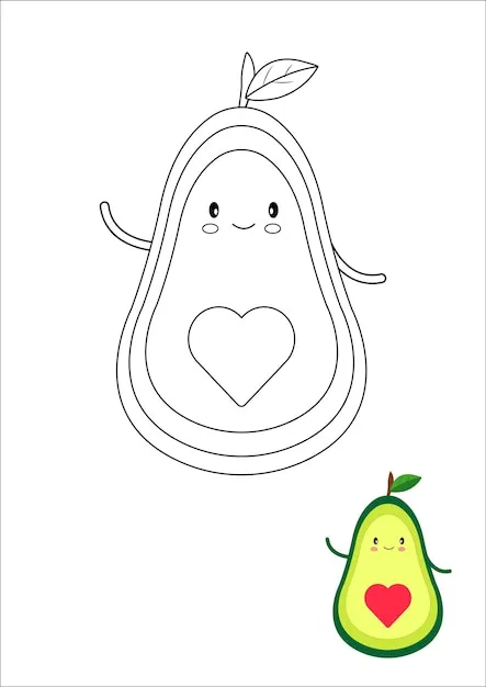 Dibujos para colorear e imprimir Avocado