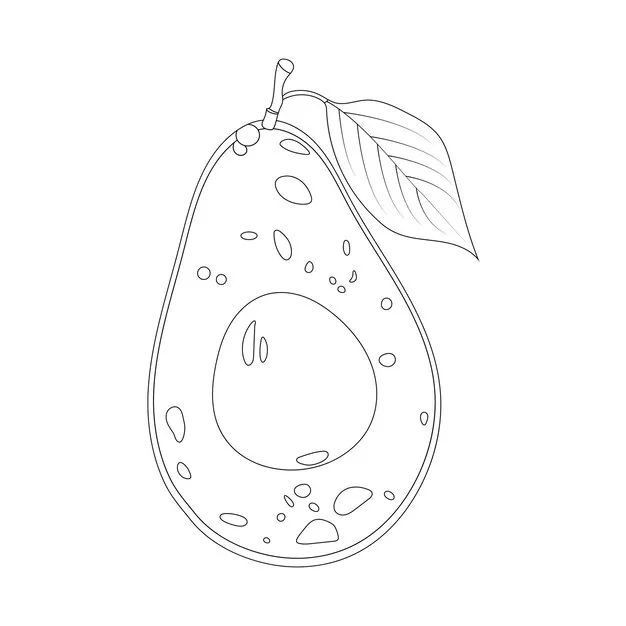 Dibujos para colorear e imprimir Avocado