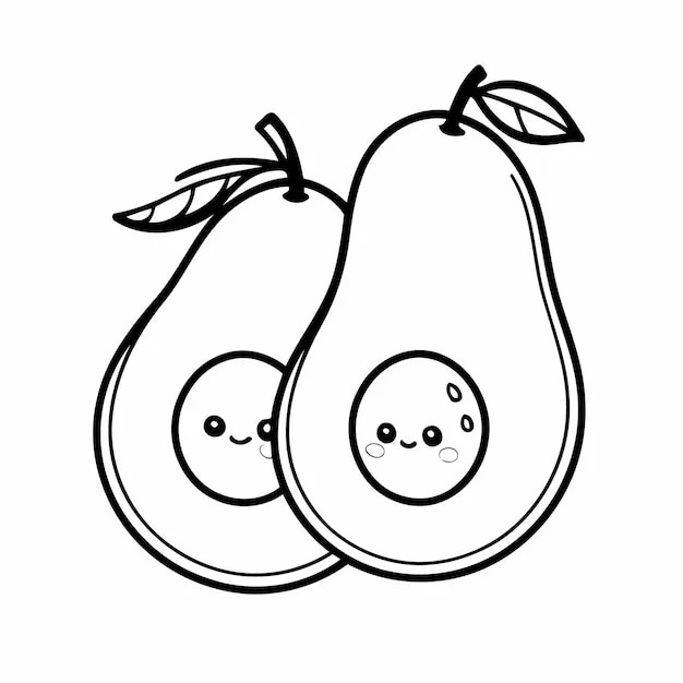 Dibujos para colorear e imprimir Avocado