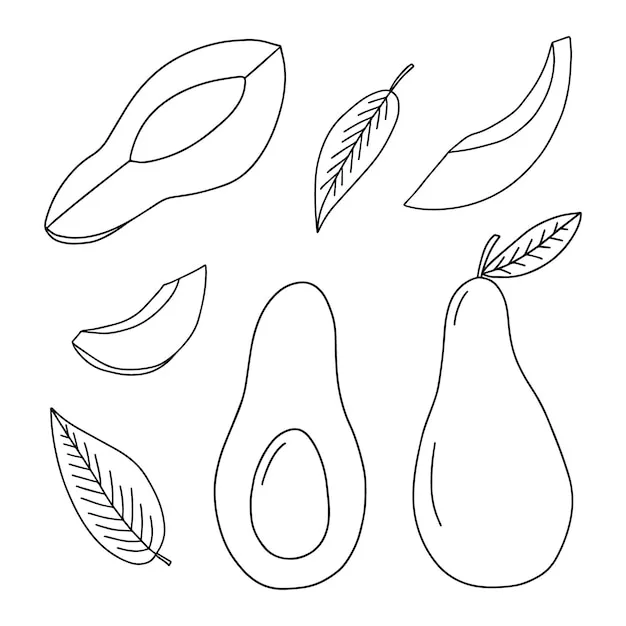 Dibujos para colorear e imprimir Avocado