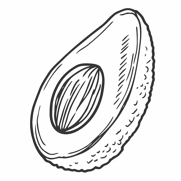 Dibujos para colorear e imprimir Avocado