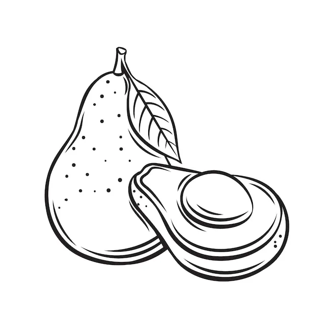 Dibujos para colorear e imprimir Avocado