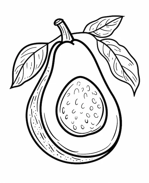 Dibujos para colorear e imprimir Avocado