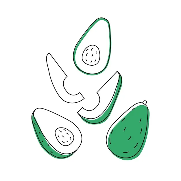 Dibujos para colorear e imprimir Avocado