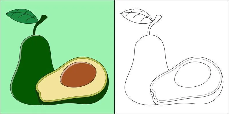 Dibujos para colorear e imprimir Avocado