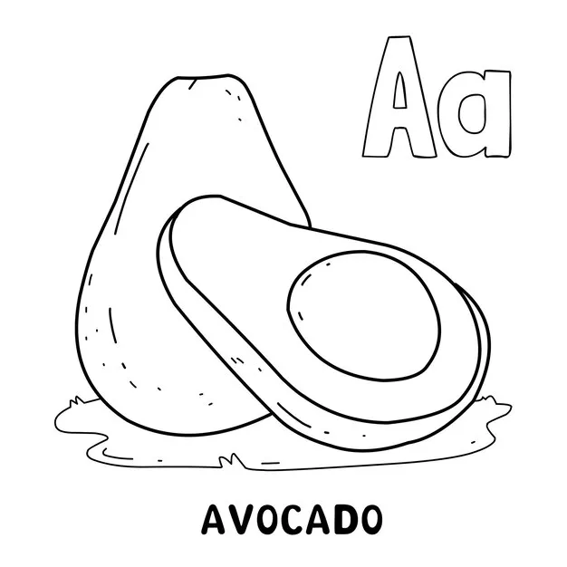 Dibujos para colorear e imprimir Avocado