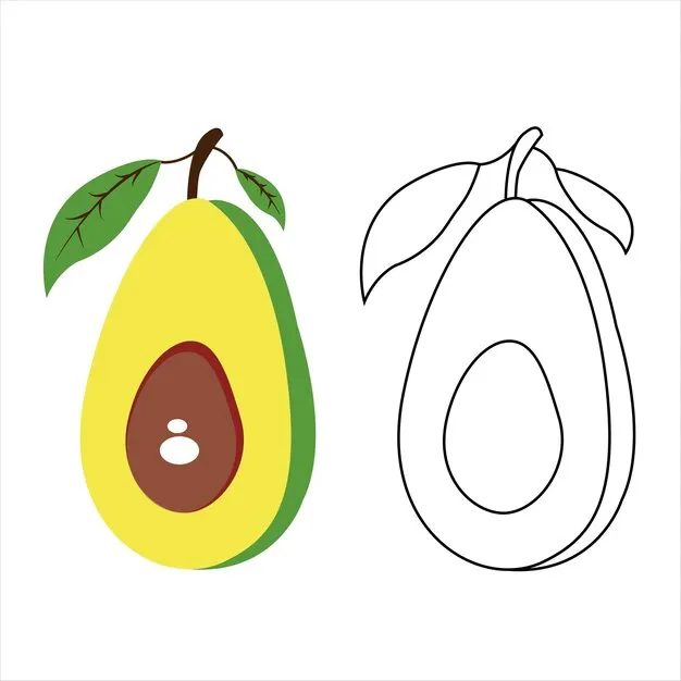 Dibujos para colorear e imprimir Avocado