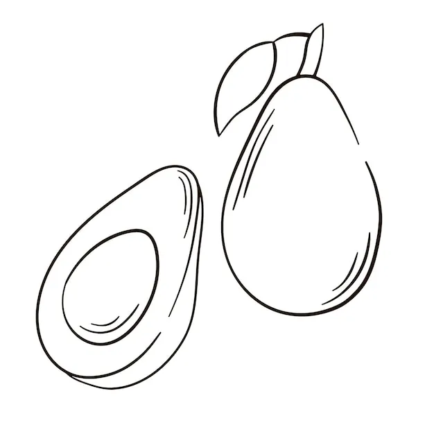 Dibujos para colorear e imprimir Avocado