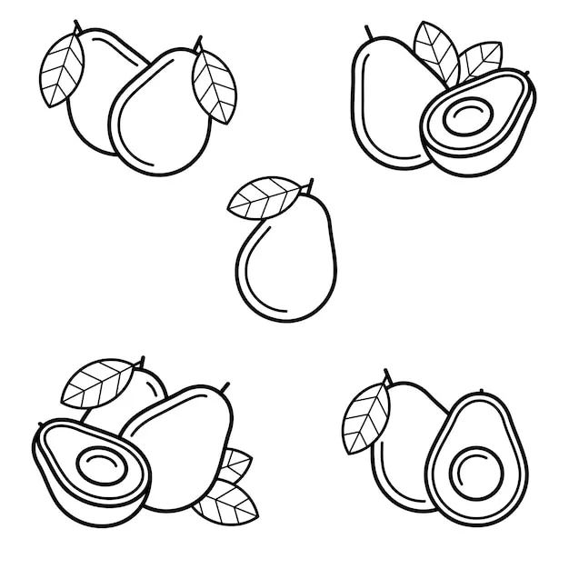 Dibujos para colorear e imprimir Avocado