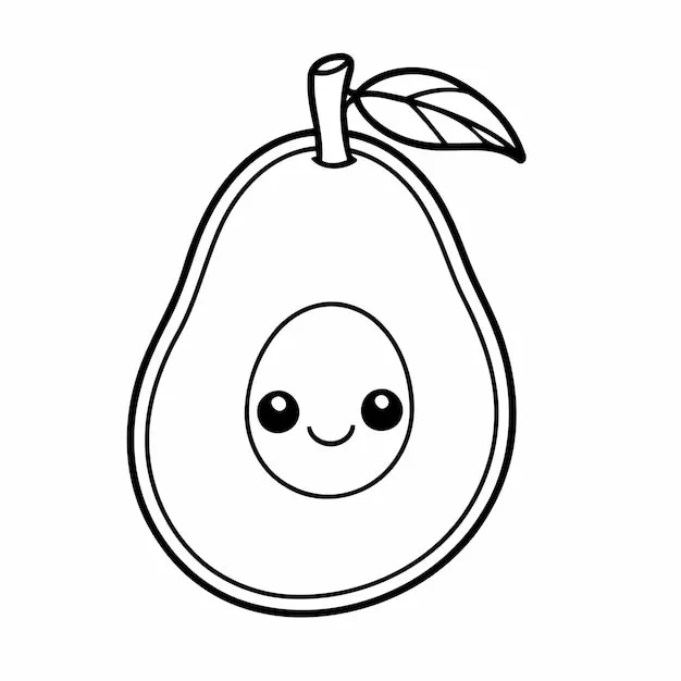 Dibujos para colorear e imprimir Avocado