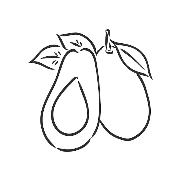 Dibujos para colorear e imprimir Avocado