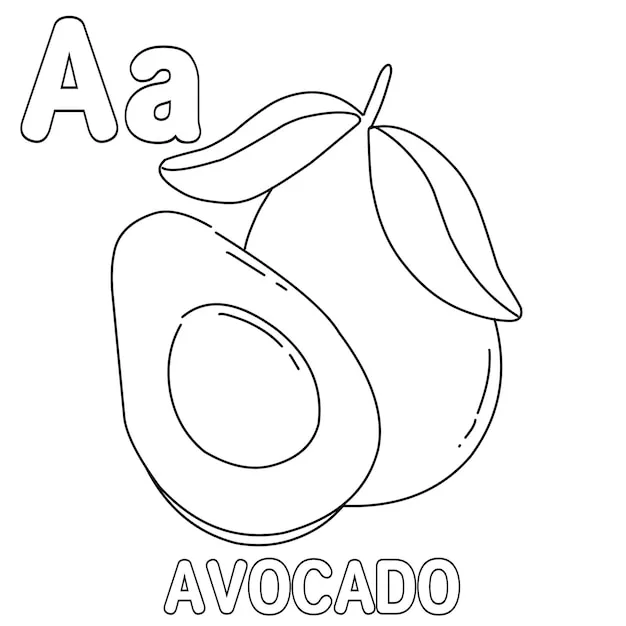 Dibujos para colorear e imprimir Avocado