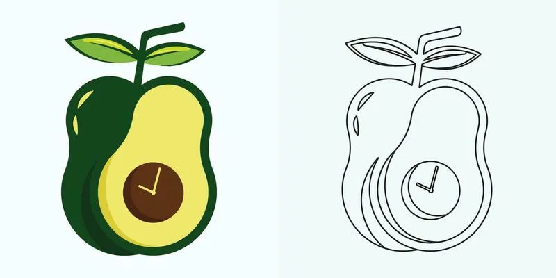 Dibujos para colorear e imprimir Avocado