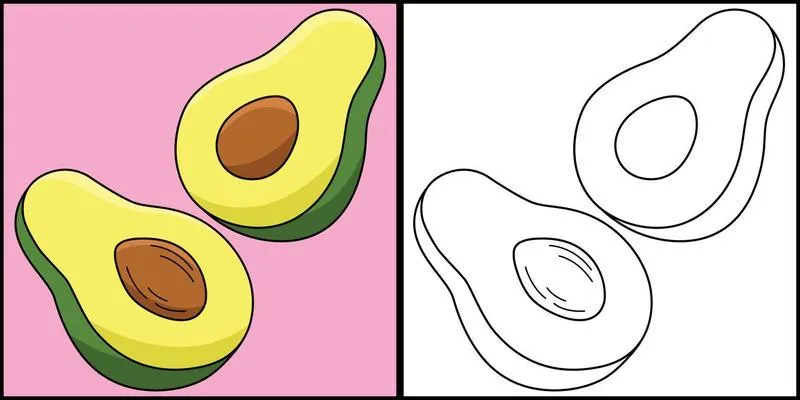 Dibujos para colorear e imprimir Avocado