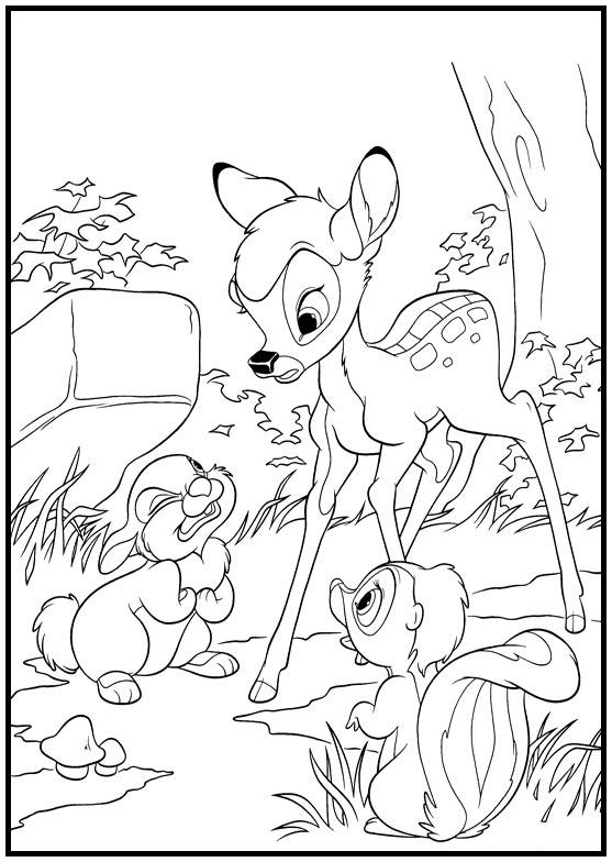 Dibujos para colorear e imprimir Bambi