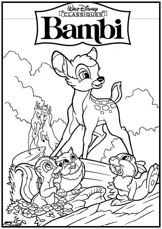 Dibujos para colorear e imprimir Bambi