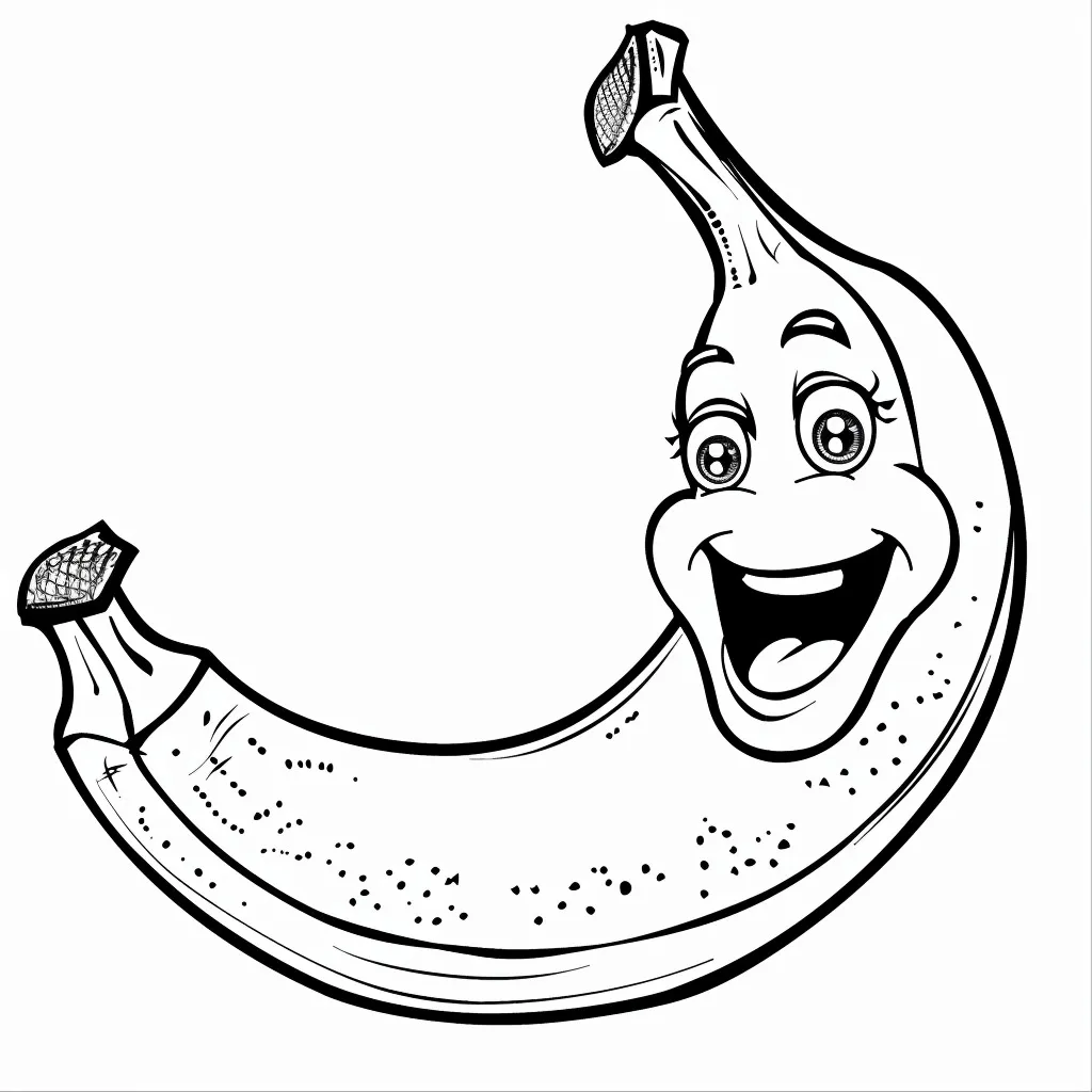 Dibujos para colorear e imprimir Banana