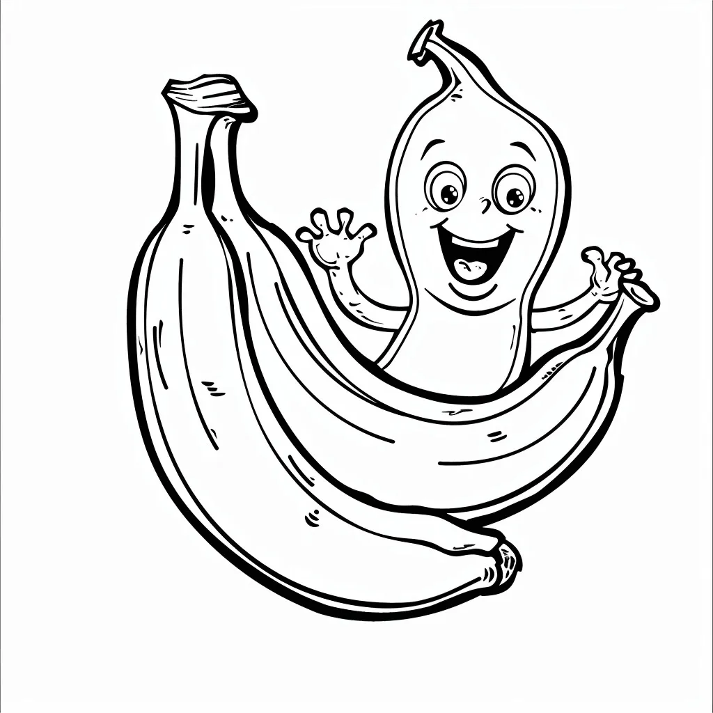 Dibujos para colorear e imprimir Banana