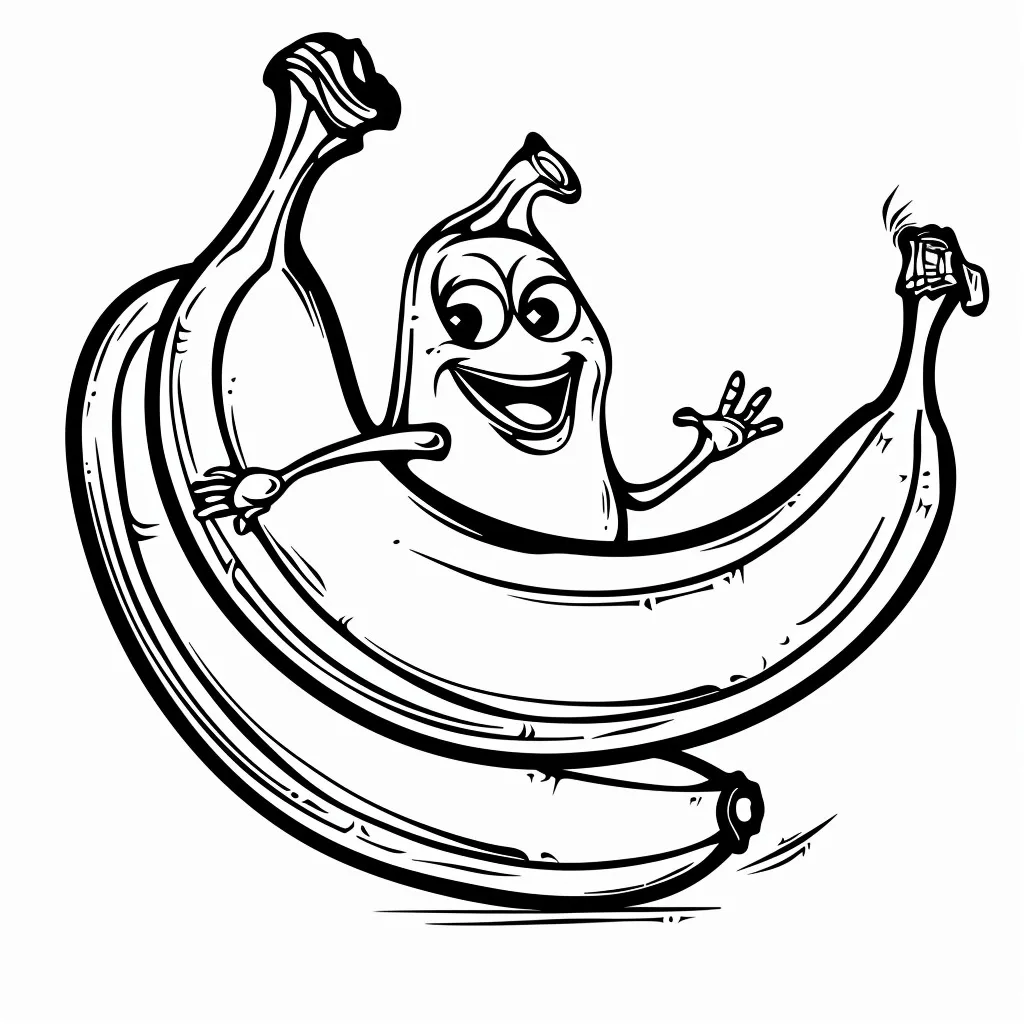 Dibujos para colorear e imprimir Banana