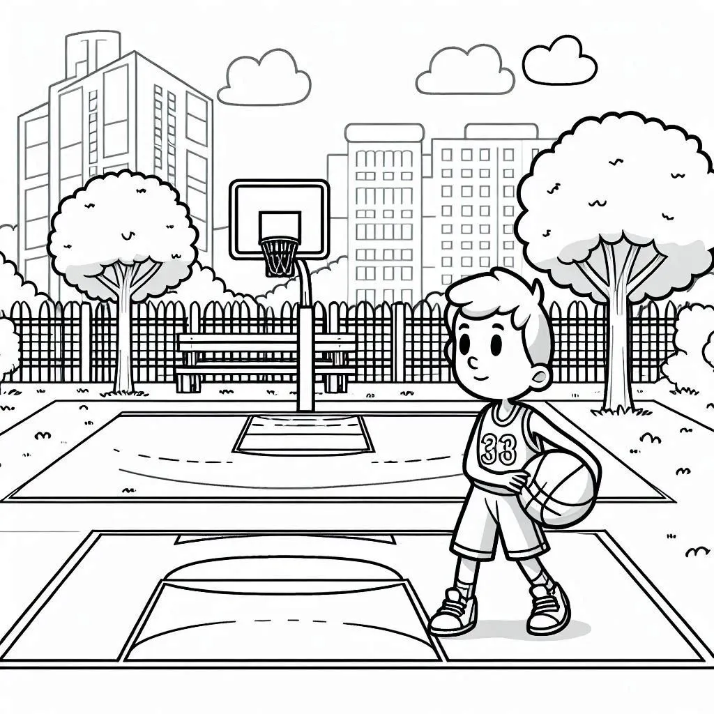 Basketball coloring page 23