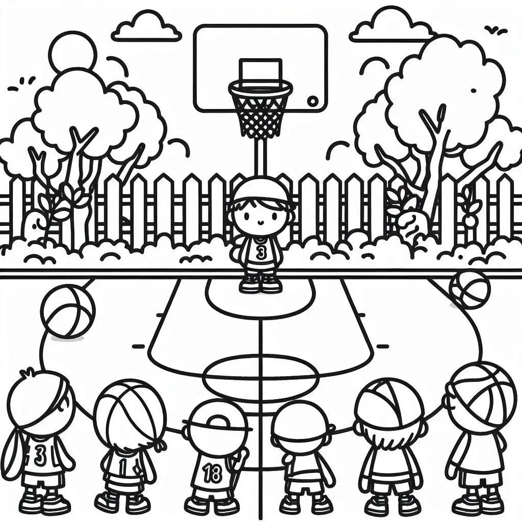 Dibujos para colorear e imprimir Basketball