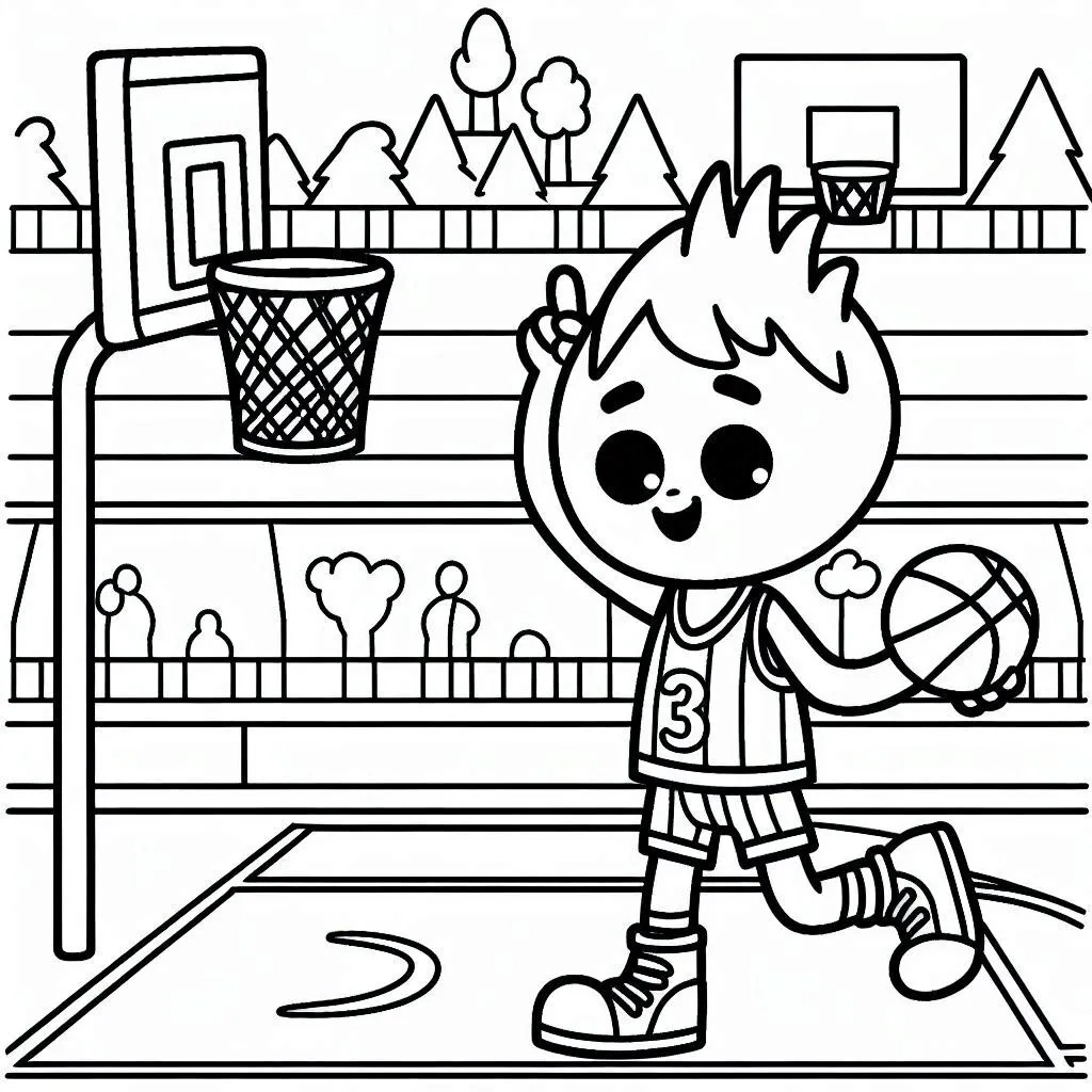 Dibujos para colorear e imprimir Basketball