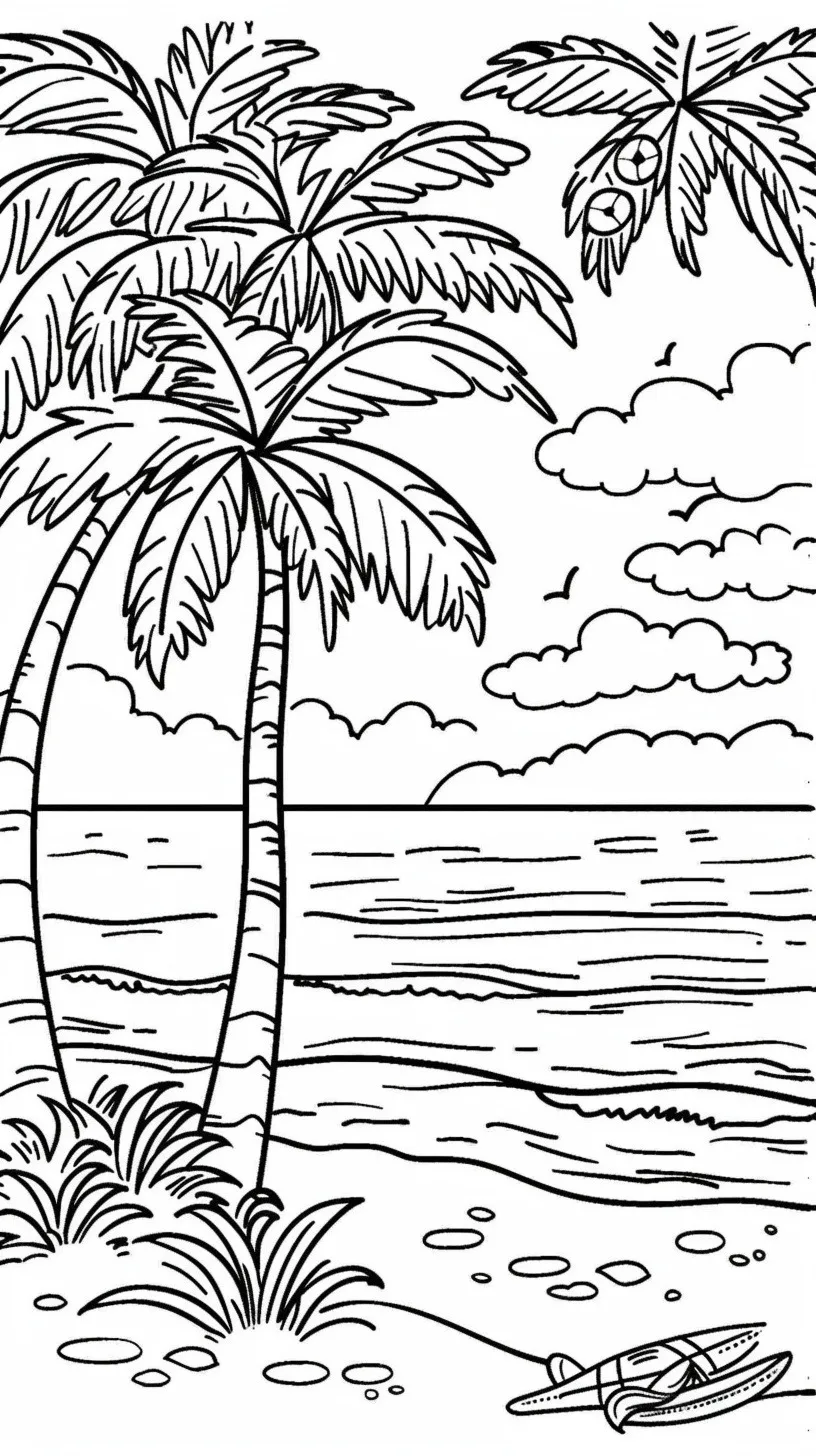 Dibujos para colorear e imprimir Beach