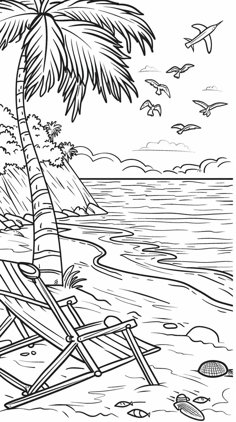 Dibujos para colorear e imprimir Beach