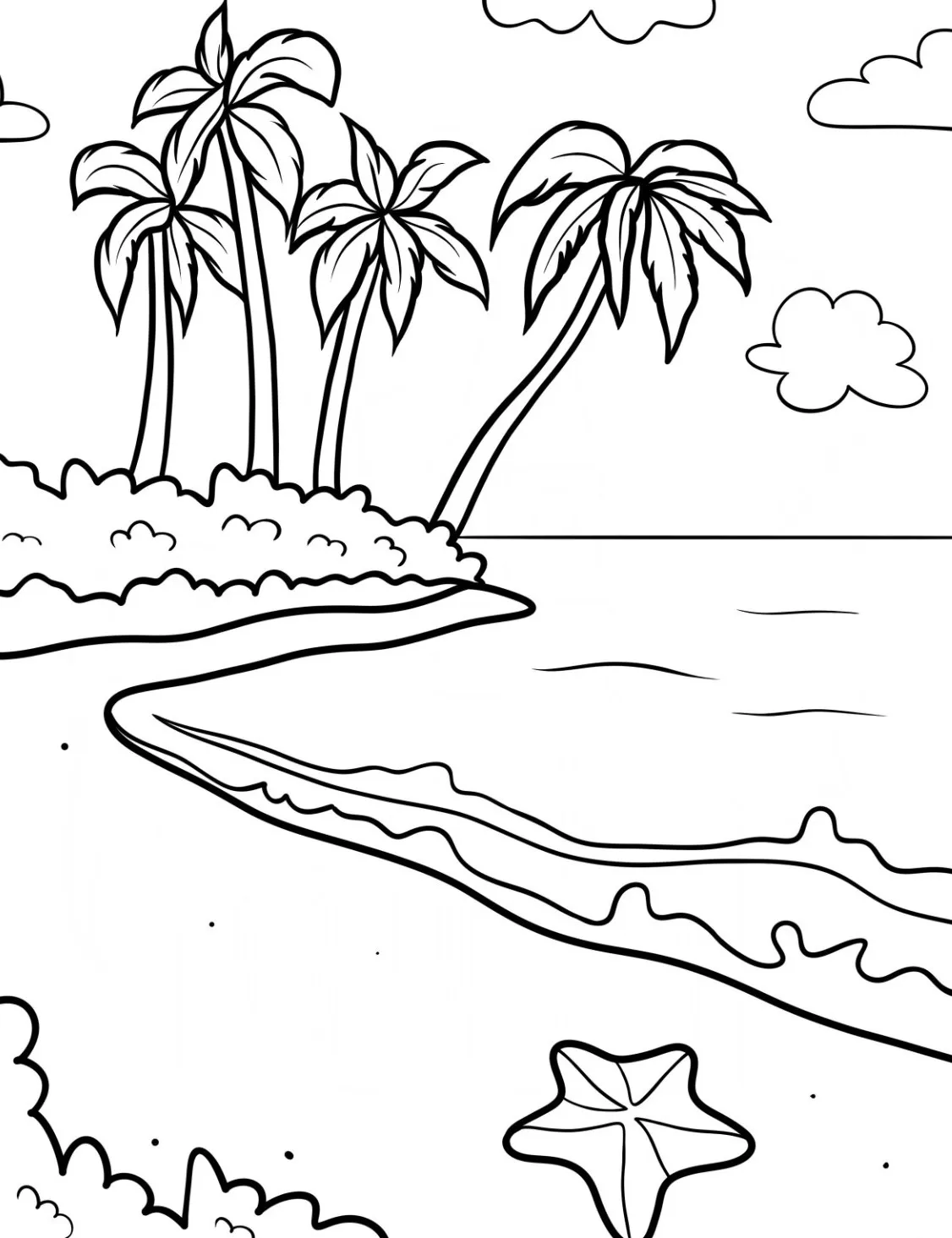 Dibujos para colorear e imprimir Beach