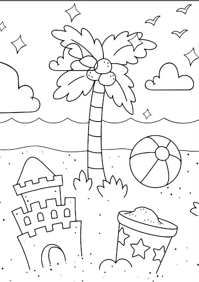 Dibujos para colorear e imprimir Beach