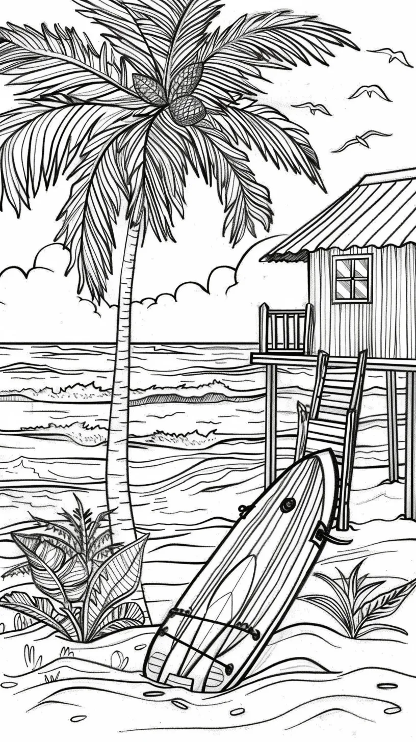 Dibujos para colorear e imprimir Beach