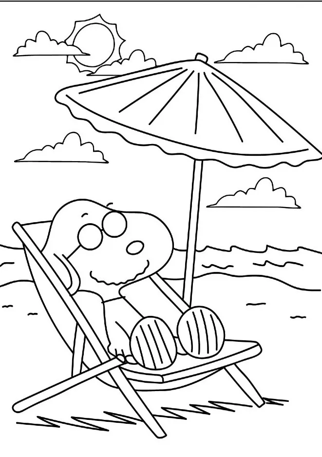 Dibujos para colorear e imprimir Beach