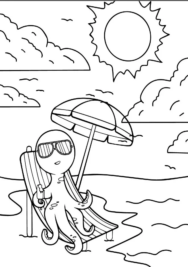 Dibujos para colorear e imprimir Beach