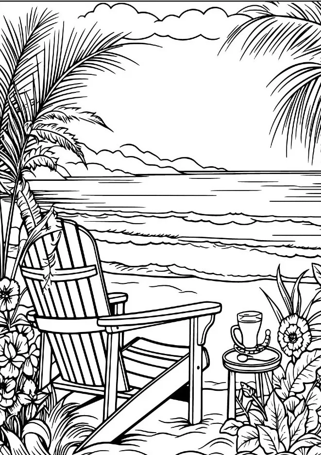 Dibujos para colorear e imprimir Beach