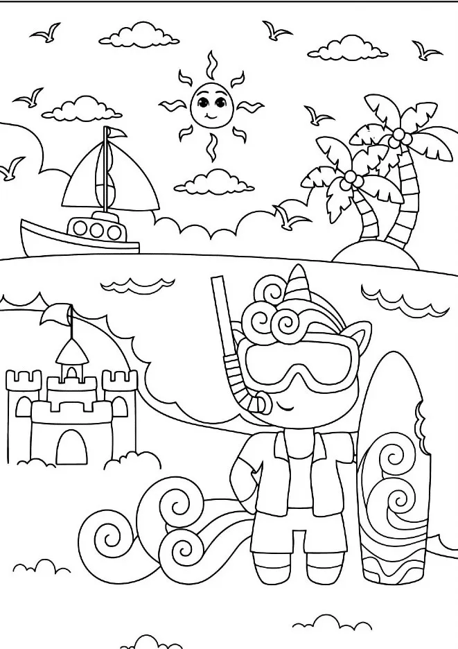 Dibujos para colorear e imprimir Beach