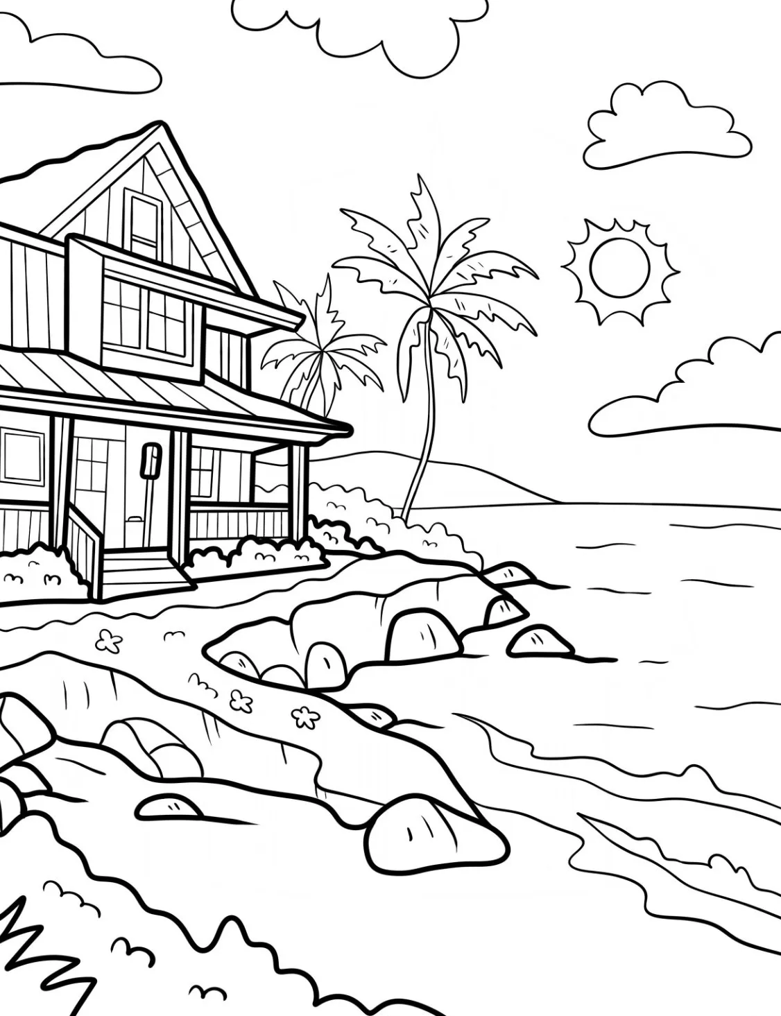 Dibujos para colorear e imprimir Beach