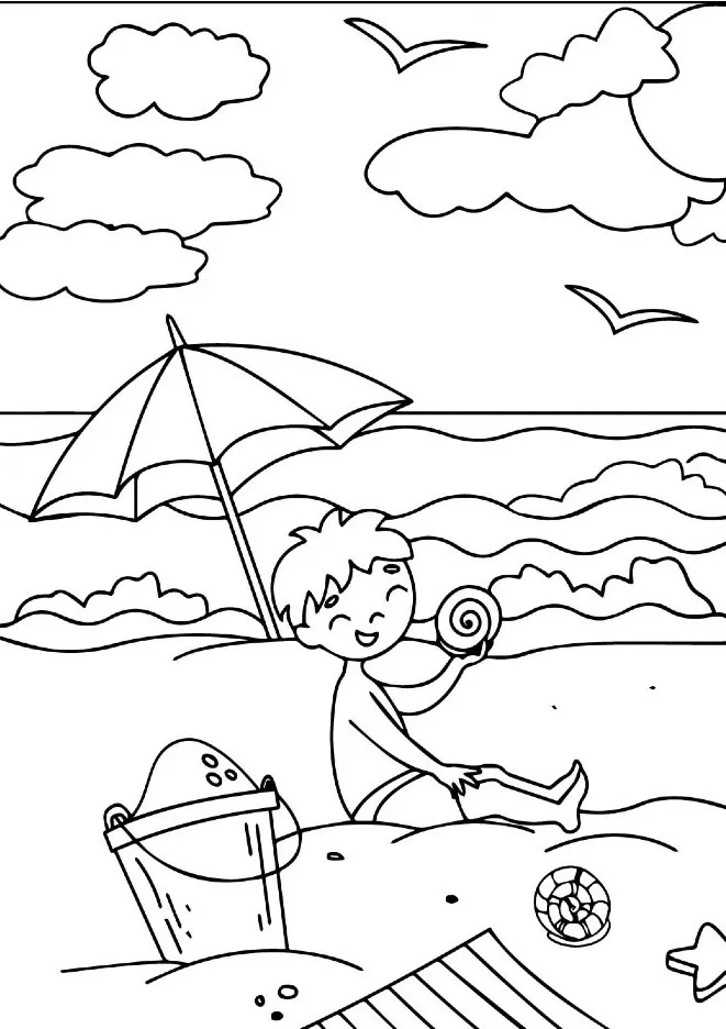 Dibujos para colorear e imprimir Beach